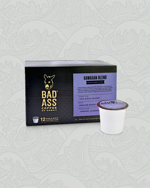 Single Serve Cups | 10% Hawaiian Blend Full City Roast 12-pack