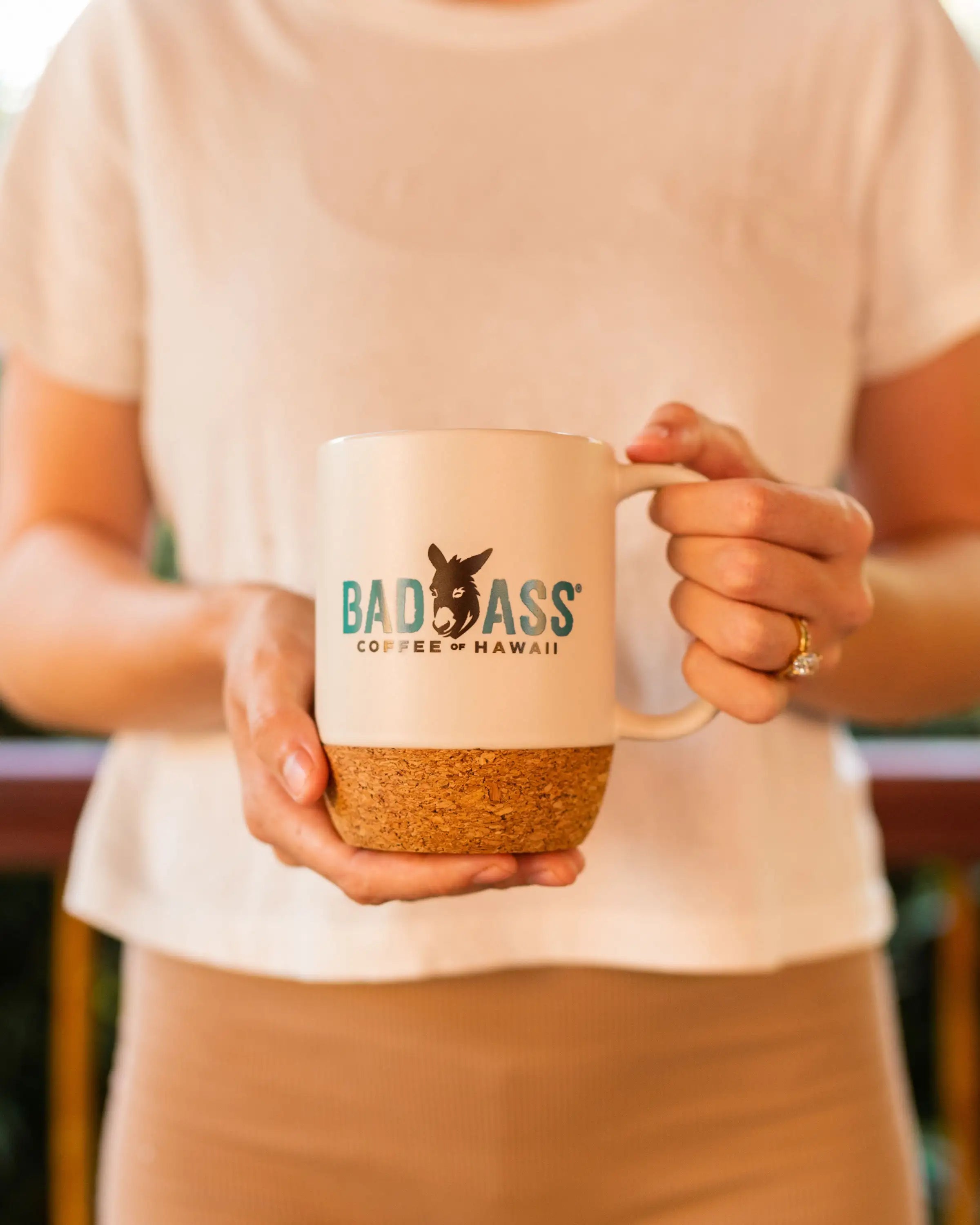 Premium Bad Ass Coffee Cork Bottom Mug | Bad Ass Coffee of Hawaii